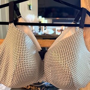 Cacique Black and White smoothing balconette Patterned Bra